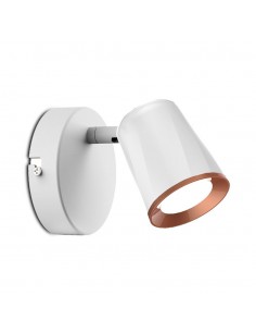 218252-Faretto LED da Muro  con Testa Orientabile Colore Bianco  IP-1