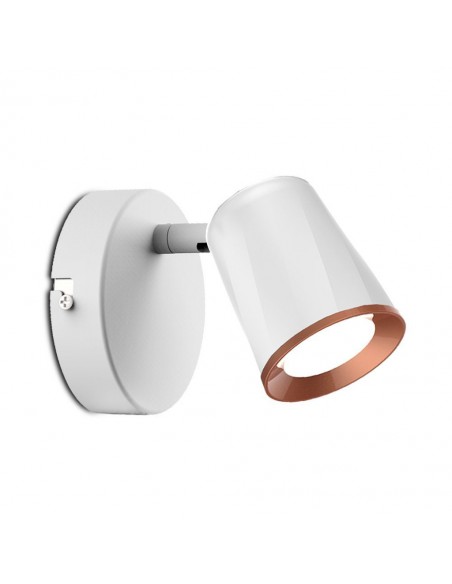 218252-Faretto LED da Muro  con Testa Orientabile Colore Bianco  IP-1