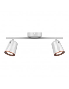 218254-Faretto LED da Muro Doppio  con Testa Orientabile Colore Bianco  IP-1