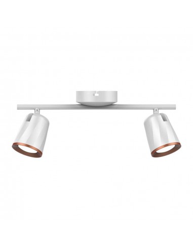 218254-Faretto LED da Muro Doppio  con Testa Orientabile Colore Bianco  IP-1