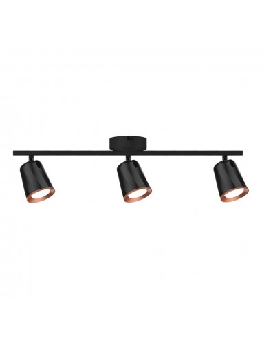 218261-Faretto LED da Muro Triplo  con Testa Orientabile Colore Nero  IP-1