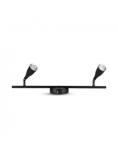 218269-Faretto LED da Muro Doppio  con Testa Orientabile Colore Nero  IP-1