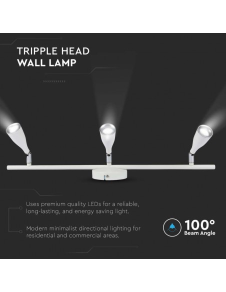 218272-Faretto LED da Muro Triplo -7