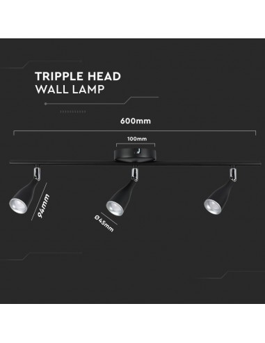 218273-Faretto LED da Muro Triplo -3