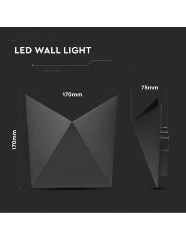 218283-Lampada LED da Muro a Tasca  LM/W Colore Nero  -3