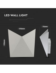 218285-Lampada LED da Muro a Tasca  LM/W Colore Grigio  -1 2