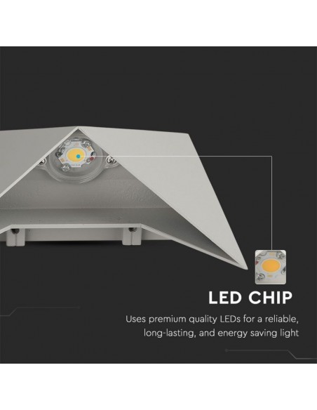 218285-Lampada LED da Muro a Tasca  LM/W Colore Grigio  -6