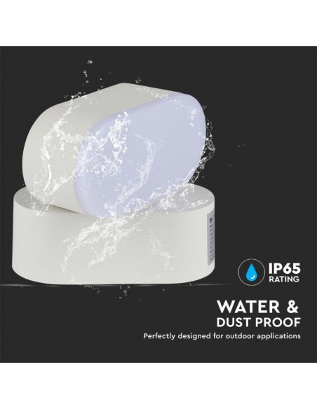 218286-Lampada LED da Muro Ovale  LM/W Colore Bianco con Testa Ruotabile  -7