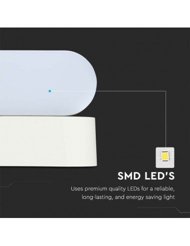 218287-Lampada LED da Muro Ovale  LM/W Colore Bianco con Testa Ruotabile  -6