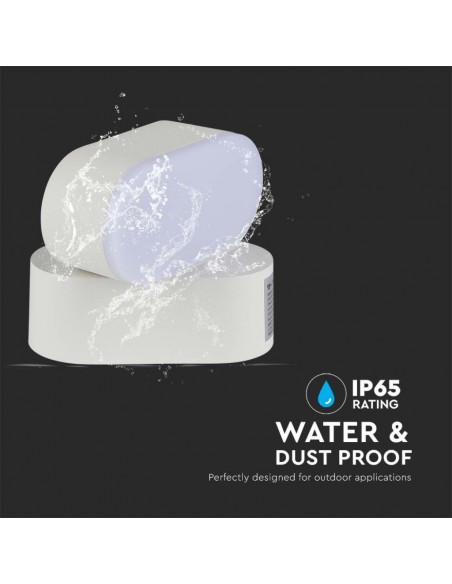 218287-Lampada LED da Muro Ovale  LM/W Colore Bianco con Testa Ruotabile  -7