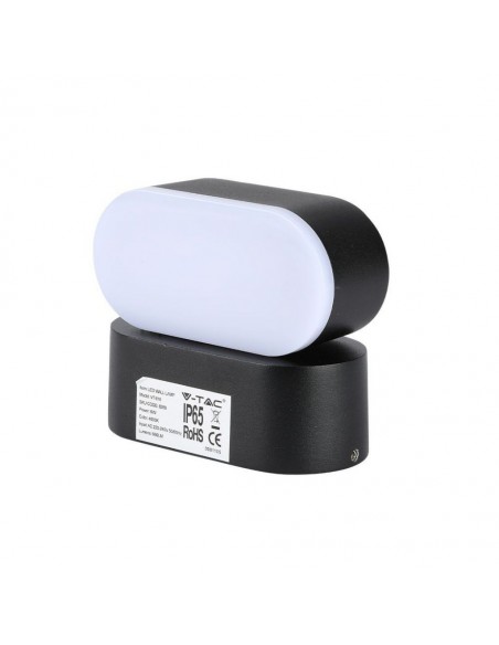 218288-Lampada LED da Muro Ovale  LM/W Colore Nero con Testa Ruotabile  -1