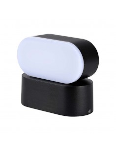 218289-Lampada LED da Muro Ovale  LM/W Colore Nero con Testa Ruotabile  -1 2