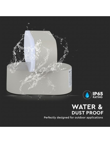 218291-Lampada LED da Muro Ovale  LM/W Colore Grigio con Testa Ruotabile  -7