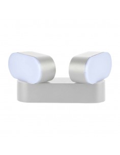 218292-Lampada LED da Muro Ovale  LM/W Colore Bianco con Doppia Testa Ruotabile  -1 2