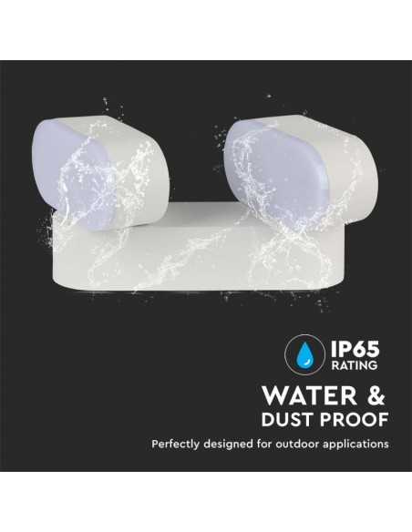 Lampada LED da Muro Ovale 12W 110LM/W Bianco con Doppia Testa Ruotabile 3000K IP65