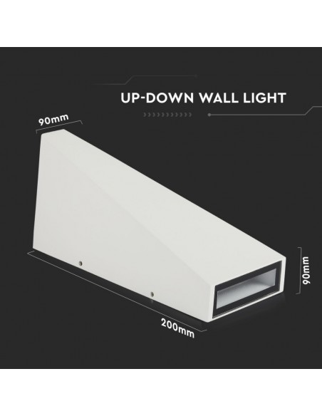 218296-Lampada LED da Muro  LM/W Doppio Fascio Luminoso Colore Bianco  -4