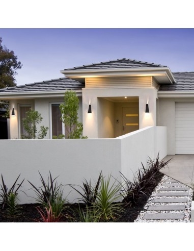 218297-Lampada LED da Muro  LM/W Doppio Fascio Luminoso Colore Nero  -5