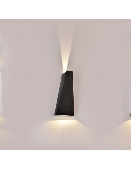 218298-Lampada LED da Muro  LM/W Doppio Fascio Luminoso Colore Nero  -4