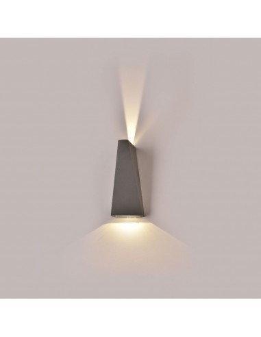 218300-Lampada LED da Muro  LM/W Doppio Fascio Luminoso Colore Grigio  -4