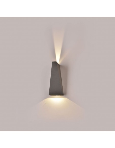218300-Lampada LED da Muro  LM/W Doppio Fascio Luminoso Colore Grigio  -4