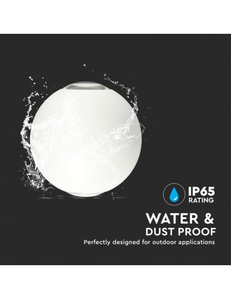 218301-Lampada LED da Muro Sferica  Doppio Fascio Luminoso Colore Bianco  -7