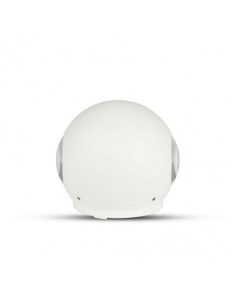 Lampada LED da Muro Sferica 4W Doppio Fascio Luminoso Bianco 3000K IP65