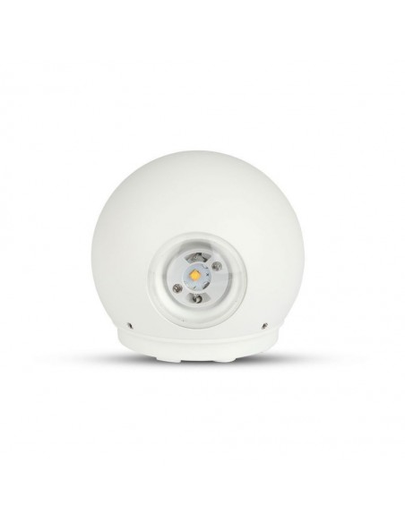 Lampada LED da Muro Sferica 6W Doppio Fascio Luminoso Bianco 4000K IP65