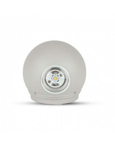 218305-Lampada LED da Muro Sferica  Doppio Fascio Luminoso Colore Grigio  -1