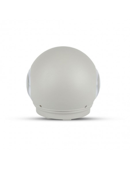 Lampada LED da Muro Sferica 4W Doppio Fascio Luminoso Grigio 3000K IP65