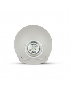 218306-Lampada LED da Muro Sferica  Doppio Fascio Luminoso Colore Grigio  -1