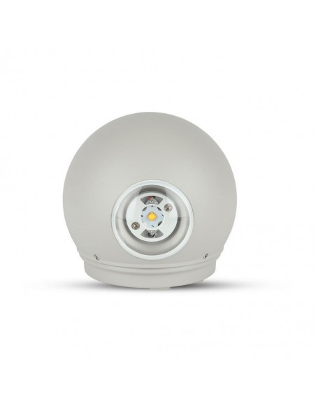 218306-Lampada LED da Muro Sferica  Doppio Fascio Luminoso Colore Grigio  -1