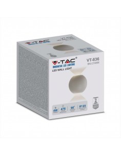 218306-Lampada LED da Muro Sferica  Doppio Fascio Luminoso Colore Grigio  -1 2