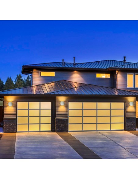 218306-Lampada LED da Muro Sferica  Doppio Fascio Luminoso Colore Grigio  -4