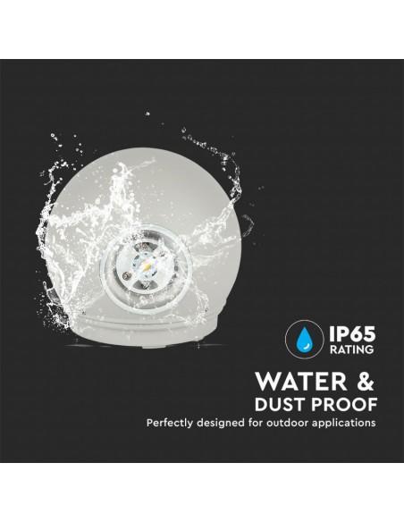 218306-Lampada LED da Muro Sferica  Doppio Fascio Luminoso Colore Grigio  -7