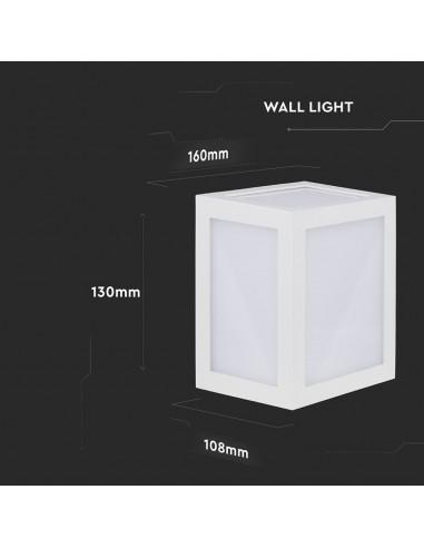 218334-Lampada LED da Muro a Lanterna  Quadrata Colore Bianco  -3