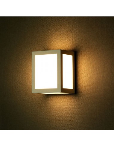 218335-Lampada LED da Muro a Lanterna  Quadrata Colore Bianco  -4