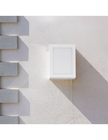 218335-Lampada LED da Muro a Lanterna  Quadrata Colore Bianco  -5