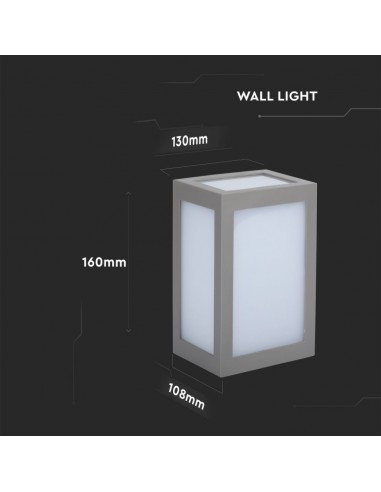 218338-Lampada LED da Muro a Lanterna  LM/W Colore Grigio  -3