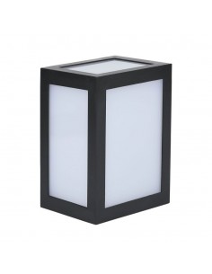 218340-Lampada LED da Muro a Lanterna  Quadrata Colore Nero  -1