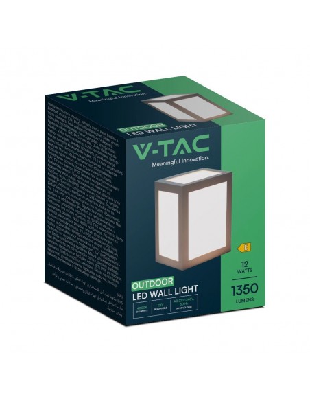 218340-Lampada LED da Muro a Lanterna  Quadrata Colore Nero  -2