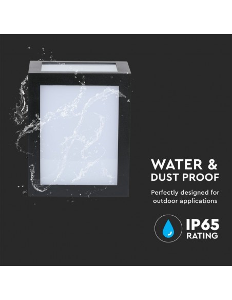 Lampada LED da Muro a Lanterna 12W Quadrata Nero 4000K IP65