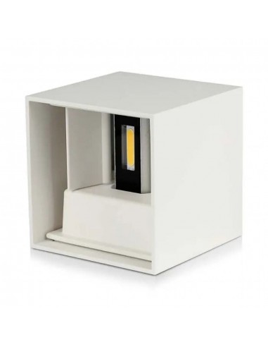 218528-Lampada LED da Muro Quadrata Doppio LED COB  Colore Bianco Satinato Fascio Luminoso Regolabile  -1