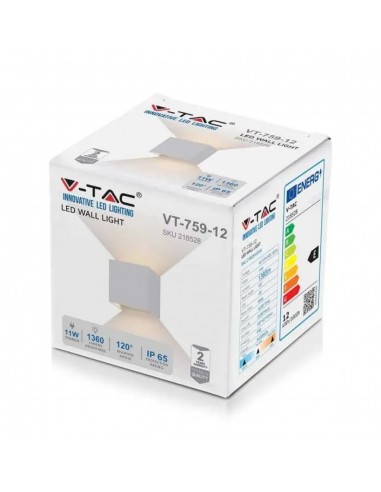 218528-Lampada LED da Muro Quadrata Doppio LED COB  Colore Bianco Satinato Fascio Luminoso Regolabile  -2