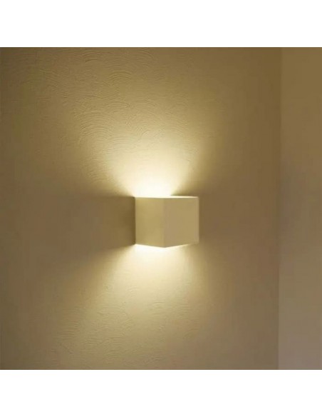 218528-Lampada LED da Muro Quadrata Doppio LED COB  Colore Bianco Satinato Fascio Luminoso Regolabile  -4