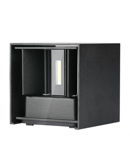 218529-Lampada LED da Muro Quadrata Doppio LED COB  Colore Nero Satinato Fascio Luminoso Regolabile  -1