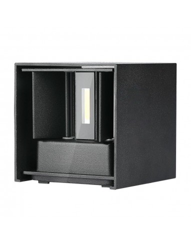218530-Lampada LED da Muro Quadrata Doppio LED COB  Colore Nero Satinato Fascio Luminoso Regolabile  -6