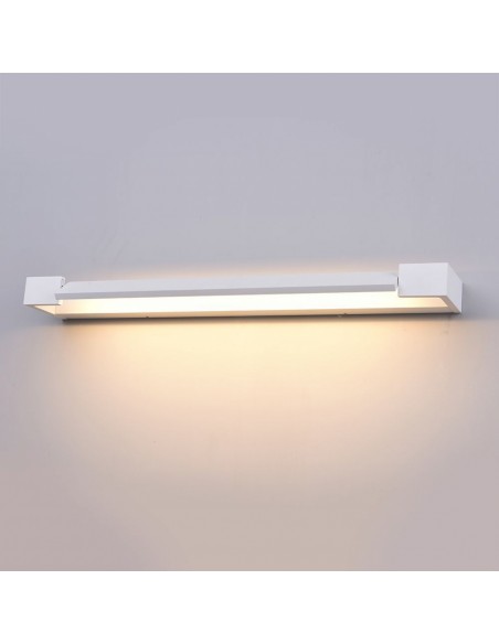 218533-Lampada LED da Muro Rettangolare  con Pannello Ruotabile  Colore Bianco  IP-4