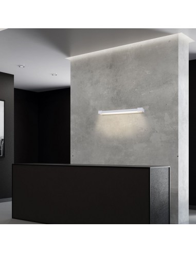 218534-Lampada LED da Muro Rettangolare  con Pannello Ruotabile  Colore Bianco  IP-5