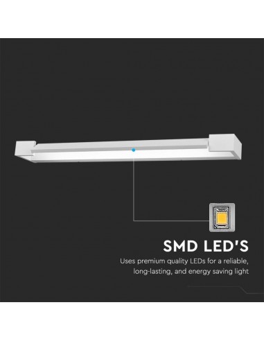 218534-Lampada LED da Muro Rettangolare  con Pannello Ruotabile  Colore Bianco  IP-7