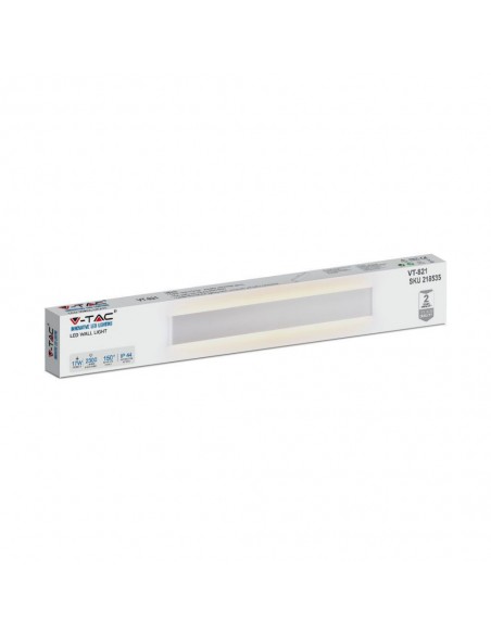 218535-Lampada LED Da Muro Rettangolare  con Doppio Fascio Luminoso  Colore Bianco  IP-2